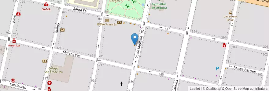 Mapa de ubicacion de Café Martínez en Аргентина, Тукуман, San Miguel De Tucumán, Departamento Capital, San Miguel De Tucumán.