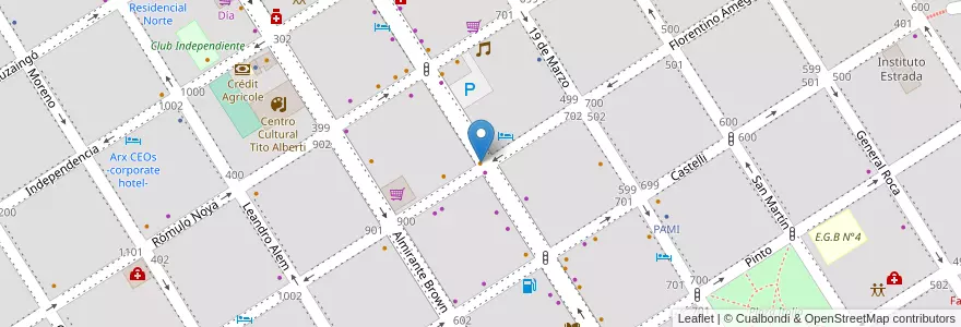 Mapa de ubicacion de Café Martinez en アルゼンチン, ブエノスアイレス州, Partido De Zárate.