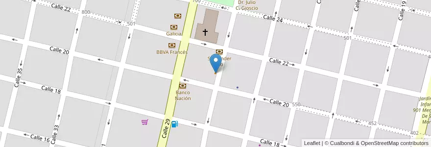 Mapa de ubicacion de Café Martínez en Argentine, Province De Buenos Aires, Partido De Mercedes, Mercedes.