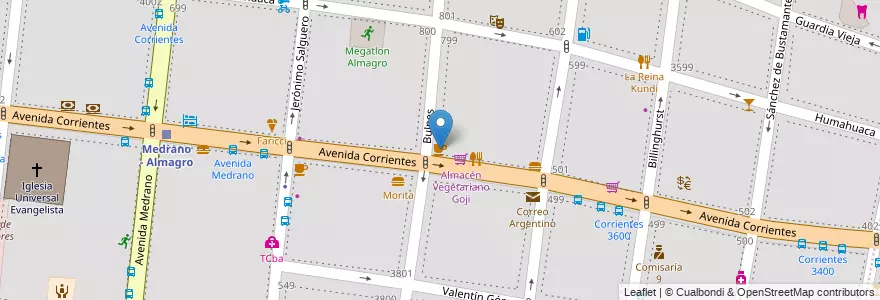 Mapa de ubicacion de Café Martínez, Almagro en アルゼンチン, Ciudad Autónoma De Buenos Aires, Comuna 5, ブエノスアイレス.