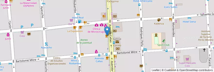 Mapa de ubicacion de Café Martínez, Balvanera en アルゼンチン, Ciudad Autónoma De Buenos Aires, ブエノスアイレス.