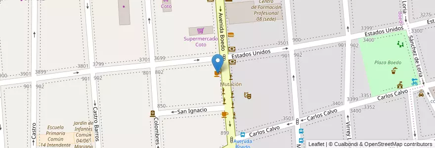 Mapa de ubicacion de Café Martínez, Boedo en Argentinien, Ciudad Autónoma De Buenos Aires, Comuna 5, Buenos Aires.