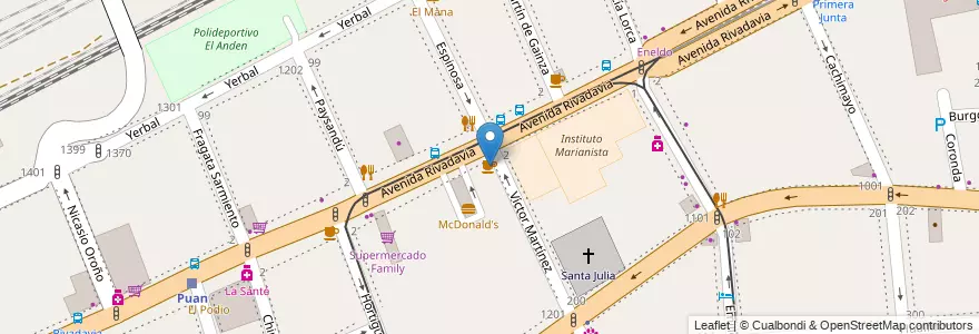Mapa de ubicacion de Café Martínez, Caballito en Argentinien, Ciudad Autónoma De Buenos Aires, Buenos Aires, Comuna 6.