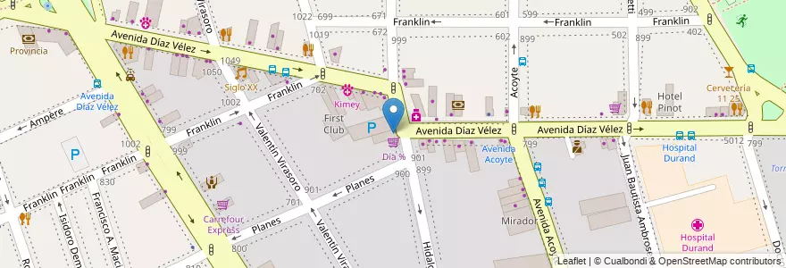 Mapa de ubicacion de Café Martínez, Caballito en Argentinië, Ciudad Autónoma De Buenos Aires, Buenos Aires, Comuna 6.
