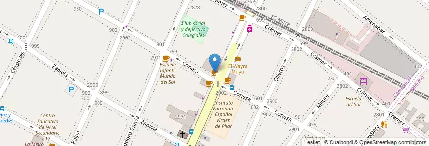Mapa de ubicacion de Café Martínez, Colegiales en アルゼンチン, Ciudad Autónoma De Buenos Aires, ブエノスアイレス, Comuna 13.