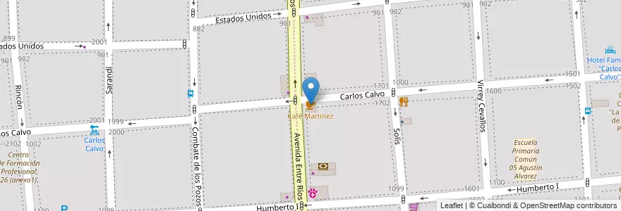 Mapa de ubicacion de Café Martínez, Constitucion en アルゼンチン, Ciudad Autónoma De Buenos Aires, ブエノスアイレス.