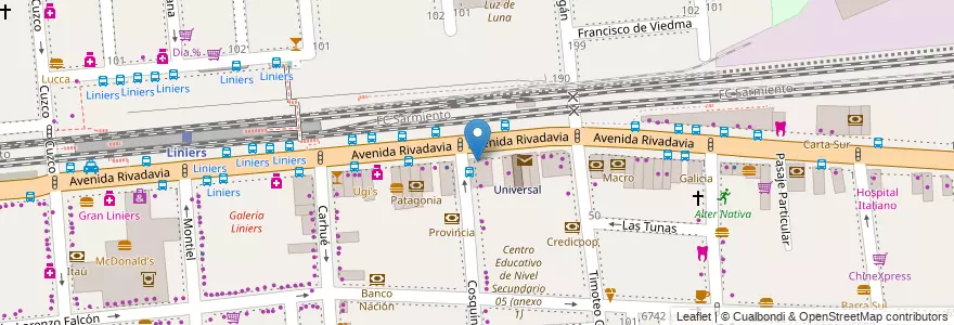 Mapa de ubicacion de Café Martínez, Liniers en Argentine, Ciudad Autónoma De Buenos Aires, Comuna 9, Buenos Aires.