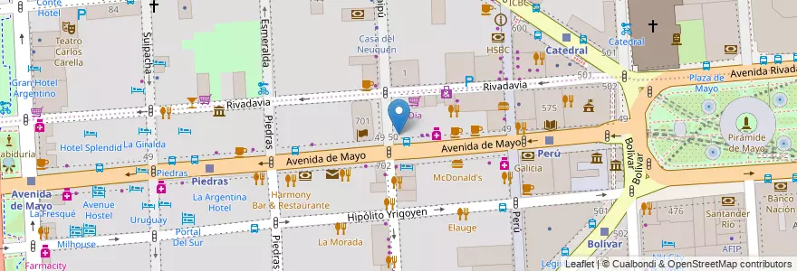 Mapa de ubicacion de Café Martínez, Montserrat en Argentinië, Ciudad Autónoma De Buenos Aires, Comuna 1, Buenos Aires.