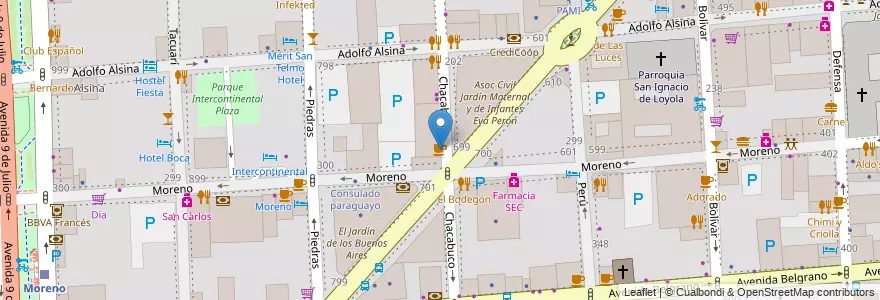 Mapa de ubicacion de Café Martínez, Montserrat en آرژانتین, Ciudad Autónoma De Buenos Aires, Comuna 1, Buenos Aires.