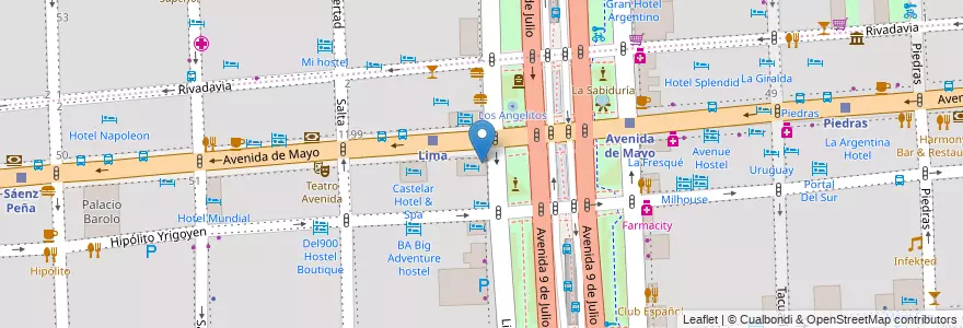Mapa de ubicacion de Café Martínez, Montserrat en 아르헨티나, Ciudad Autónoma De Buenos Aires, Comuna 1, 부에노스아이레스.