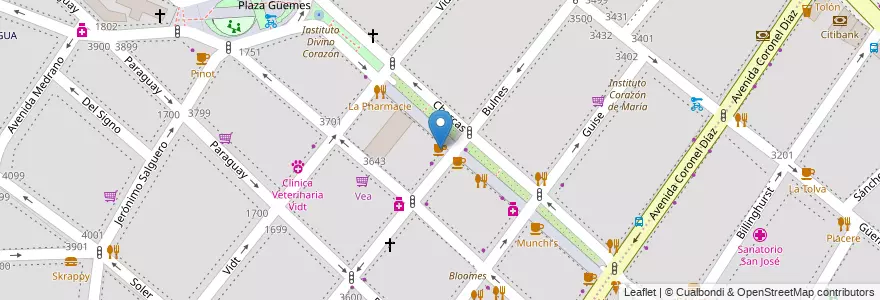 Mapa de ubicacion de Café Martínez, Palermo en Argentina, Autonomous City Of Buenos Aires, Autonomous City Of Buenos Aires, Comuna 14.