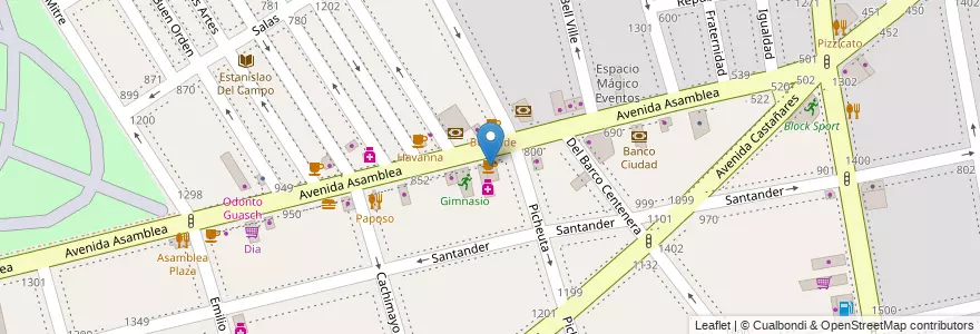 Mapa de ubicacion de Café Martínez, Parque Chacabuco en Argentina, Ciudad Autónoma De Buenos Aires, Comuna 7, Buenos Aires.
