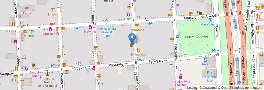 Mapa de ubicacion de Café Martínez, Retiro en Argentinië, Ciudad Autónoma De Buenos Aires, Comuna 1, Buenos Aires.