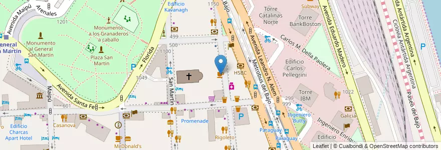 Mapa de ubicacion de Café Martínez, Retiro en Arjantin, Ciudad Autónoma De Buenos Aires, Comuna 1, Buenos Aires.