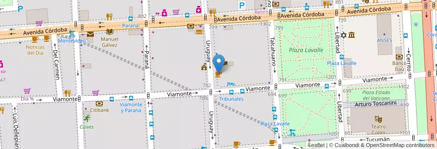 Mapa de ubicacion de Café Martínez, San Nicolas en 아르헨티나, Ciudad Autónoma De Buenos Aires, Comuna 1, 부에노스아이레스.