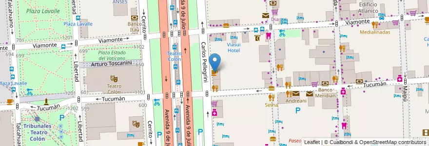 Mapa de ubicacion de Café Martínez, San Nicolas en Argentinië, Ciudad Autónoma De Buenos Aires, Comuna 1, Buenos Aires.
