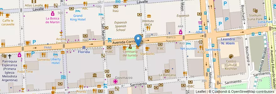 Mapa de ubicacion de Café Martínez, San Nicolas en アルゼンチン, Ciudad Autónoma De Buenos Aires, Comuna 1, ブエノスアイレス.