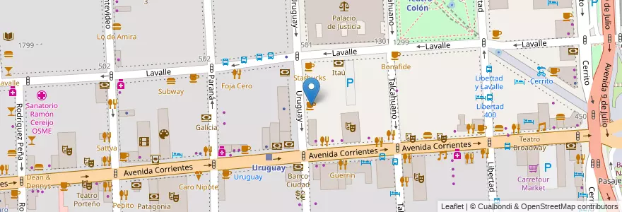 Mapa de ubicacion de Café Martínez, San Nicolas en Argentinië, Ciudad Autónoma De Buenos Aires, Comuna 1, Buenos Aires.