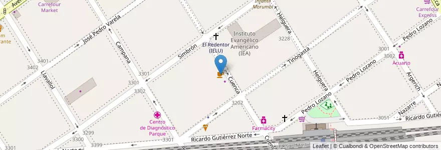 Mapa de ubicacion de Café Martínez, Villa del Parque en Argentine, Ciudad Autónoma De Buenos Aires, Buenos Aires, Comuna 11.