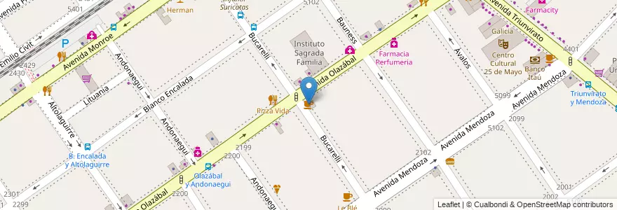 Mapa de ubicacion de Café Martínez, Villa Urquiza en آرژانتین, Ciudad Autónoma De Buenos Aires, Comuna 12, Buenos Aires.