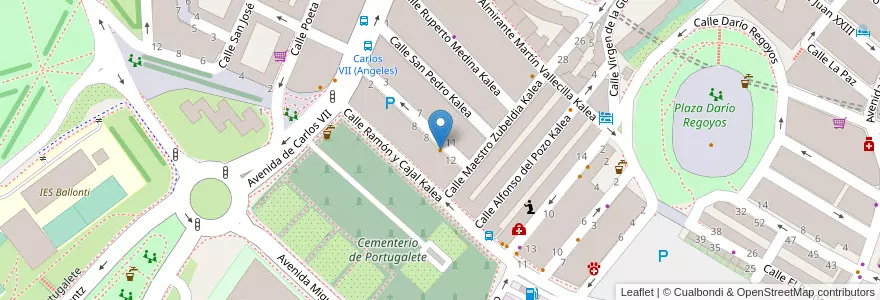 Mapa de ubicacion de Cafe Mary Bar en Espagne, Pays Basque Autonome, Biscaye, Grand-Bilbao, Portugalete.