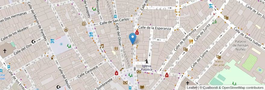 Mapa de ubicacion de Café Melo's en 西班牙, Comunidad De Madrid, Comunidad De Madrid, Área Metropolitana De Madrid Y Corredor Del Henares, Madrid.