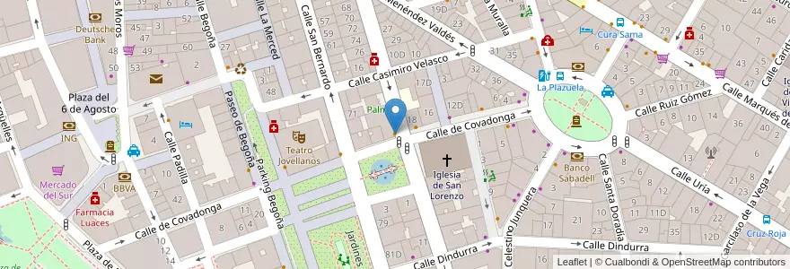 Mapa de ubicacion de Cafe Mepiachi en 스페인, 아스투리아스, 아스투리아스, Gijón/Xixón.