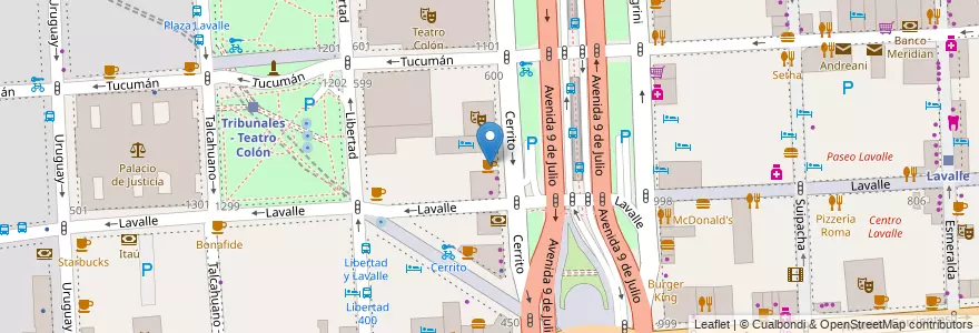 Mapa de ubicacion de Café Metro Bar, San Nicolas en Argentina, Ciudad Autónoma De Buenos Aires, Comuna 1, Buenos Aires.