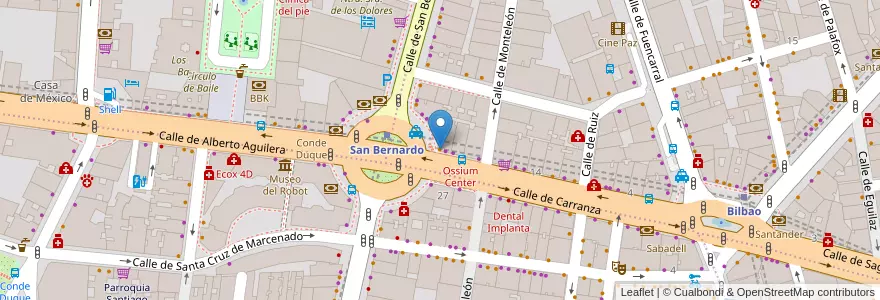 Mapa de ubicacion de Café Minber en İspanya, Comunidad De Madrid, Comunidad De Madrid, Área Metropolitana De Madrid Y Corredor Del Henares, Madrid.