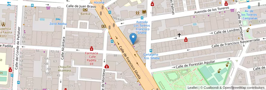 Mapa de ubicacion de Café Molière en Spanien, Autonome Gemeinschaft Madrid, Autonome Gemeinschaft Madrid, Área Metropolitana De Madrid Y Corredor Del Henares, Madrid.