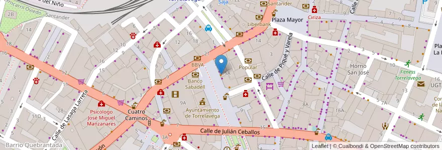 Mapa de ubicacion de Café Mundial en 스페인, Cantabria, Cantabria, Besaya, Torrelavega.