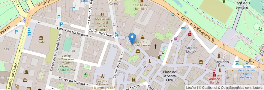 Mapa de ubicacion de Café Museo en Spanien, Valencianische Gemeinschaft, Valencia, Comarca De València, Valencia.