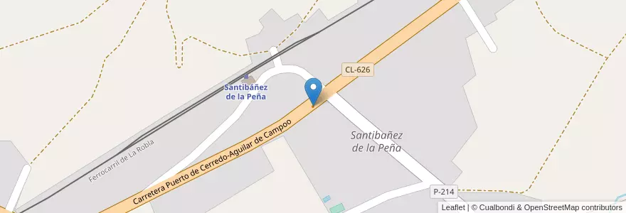 Mapa de ubicacion de Café Mylo en 스페인, Castilla Y León, Palencia, Guardo, Santibáñez De La Peña.