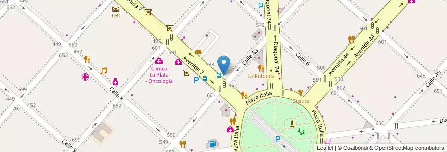Mapa de ubicacion de Cafe Nash, Casco Urbano en アルゼンチン, ブエノスアイレス州, Partido De La Plata, La Plata.