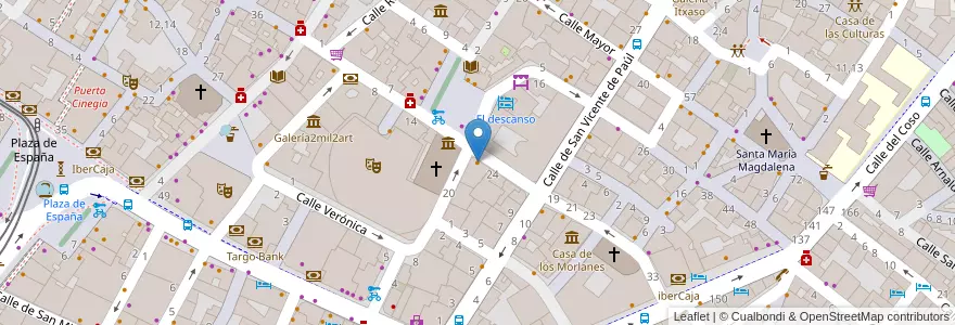 Mapa de ubicacion de Café Nolasco en Espagne, Aragon, Saragosse, Zaragoza, Saragosse.