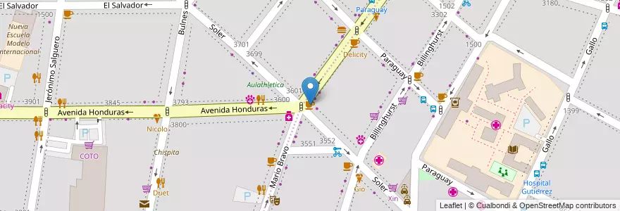 Mapa de ubicacion de Café Nostalgia, Recoleta en 아르헨티나, Ciudad Autónoma De Buenos Aires, 부에노스아이레스, Comuna 14.