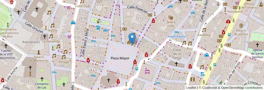 Mapa de ubicacion de Café Novelty en Spain, Castile And León, Salamanca, Campo De Salamanca, Salamanca.