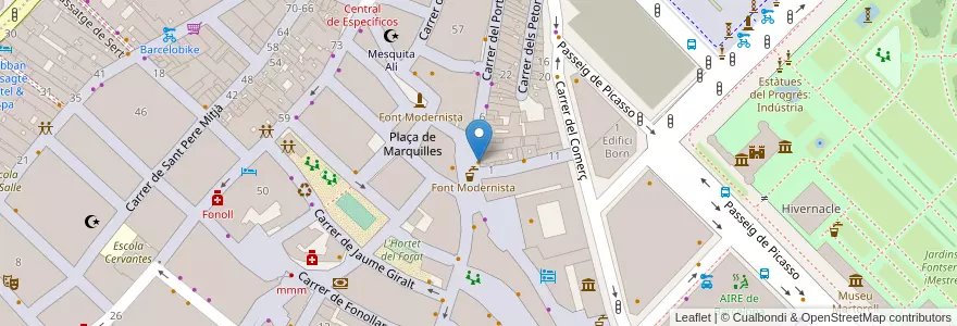 Mapa de ubicacion de Cafe Pacifco en 西班牙, Catalunya, Barcelona, Barcelonès, Barcelona.