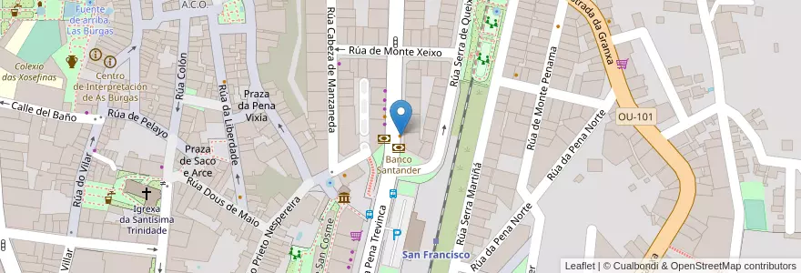 Mapa de ubicacion de Café Pacífico en Spain, Galicia, Ourense, Ourense, Ourense.