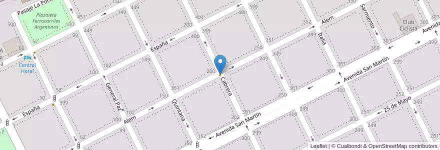 Mapa de ubicacion de Café - Panadería en Argentinien, Provinz Buenos Aires, Partido De Junín, Junín.