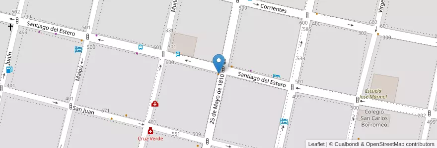 Mapa de ubicacion de Cafe Paris en آرژانتین, Tucumán, San Miguel De Tucumán, Departamento Capital, San Miguel De Tucumán.