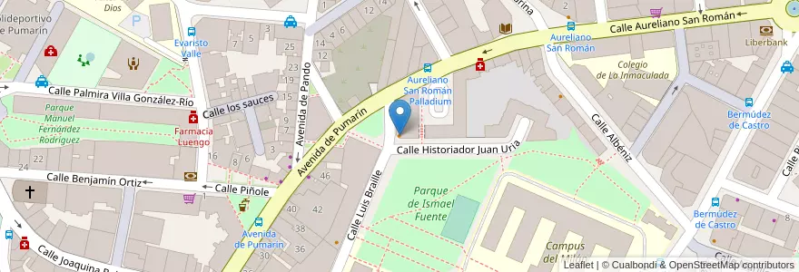 Mapa de ubicacion de CAFÉ PERTIERRA en Spanien, Asturien, Asturien, Oviedo.