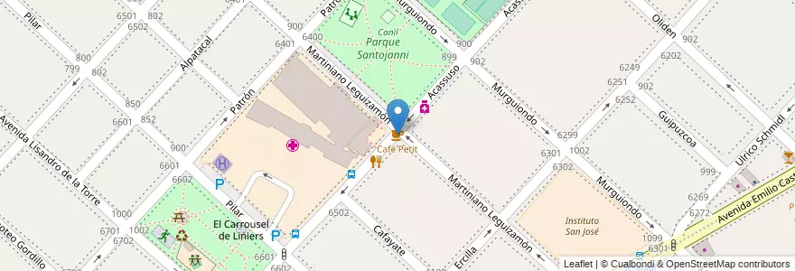 Mapa de ubicacion de Café Petit, Liniers en Argentina, Ciudad Autónoma De Buenos Aires, Comuna 9, Buenos Aires.