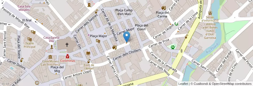 Mapa de ubicacion de Cafe Pia&Co en Espagne, Catalogne, Gérone, Garrotxa, Olot.
