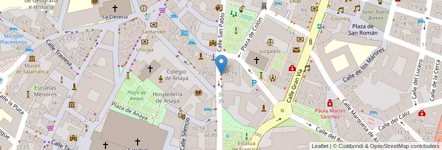 Mapa de ubicacion de Café Picas en スペイン, カスティーリャ・イ・レオン州, サラマンカ, Campo De Salamanca, サラマンカ.