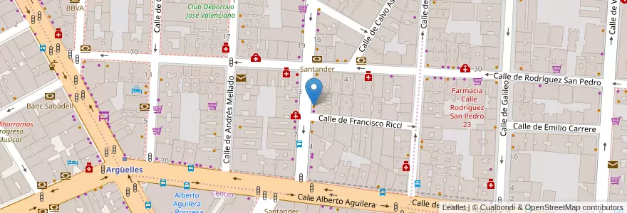 Mapa de ubicacion de Café Pizzería Para Llevar en Espanha, Comunidade De Madrid, Comunidade De Madrid, Área Metropolitana De Madrid Y Corredor Del Henares, Madrid.