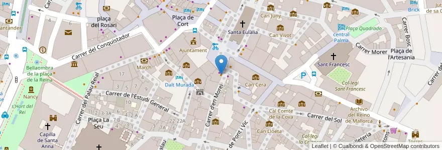 Mapa de ubicacion de Cafè Plaça en Spanje, Balearen, España (Mar Territorial), Palma, Balearen, Palma.