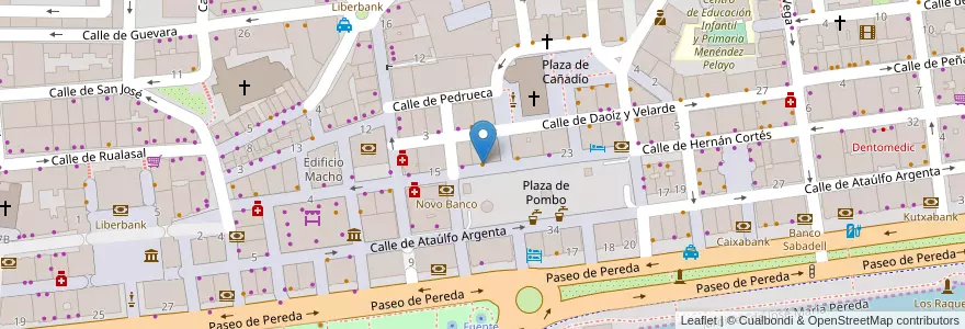 Mapa de ubicacion de Cafe Plaza en 스페인, Cantabria, Cantabria, Santander, Santander.