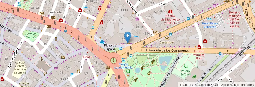 Mapa de ubicacion de Café Plaza en اسپانیا, Castilla Y León, سالامانکا, Campo De Salamanca, سالامانکا.