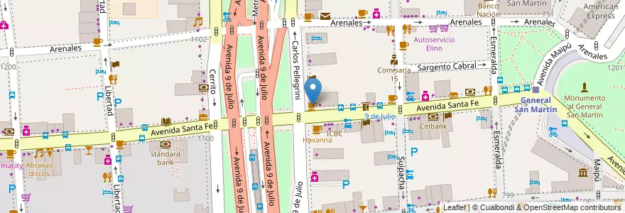 Mapa de ubicacion de Café Plaza, Retiro en آرژانتین, Ciudad Autónoma De Buenos Aires, Comuna 1, Buenos Aires.